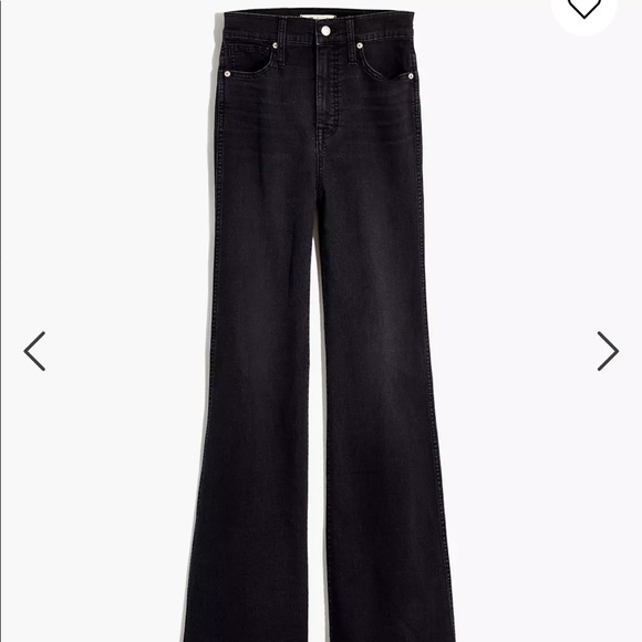Madewell Petite 11" High-Rise Flare Jeans in Bankside Wash - Picture 5 of 7